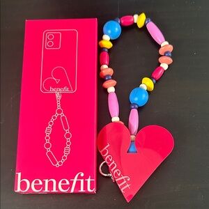 Benefit Colorful Beaded Phone Charm with Heart